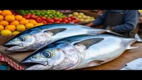Precision Cuts❗🔥 Yellowfin Tuna Cutting Skills like a Pro in Sorong city, Live Streaming 14 Feb 26