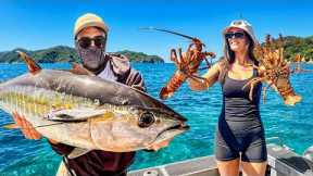 EXPLOSIVE Topwater Action | Kingfish, Tuna & Big Crayfish