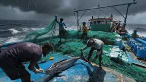 Day-02 | Second Day Living in the Ocean | Catching Big Tuna & Cooking on the Boat! | S-02